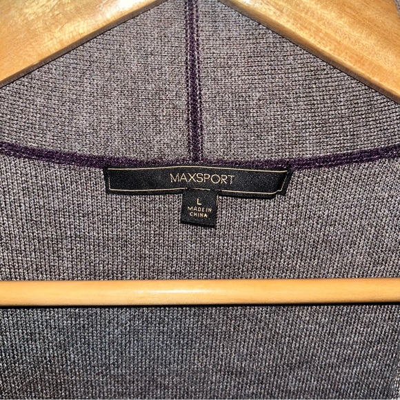 BCBG MAX Sport Open Front Cardigan Duster Sweater coat Sz L - Picture 2 of 7